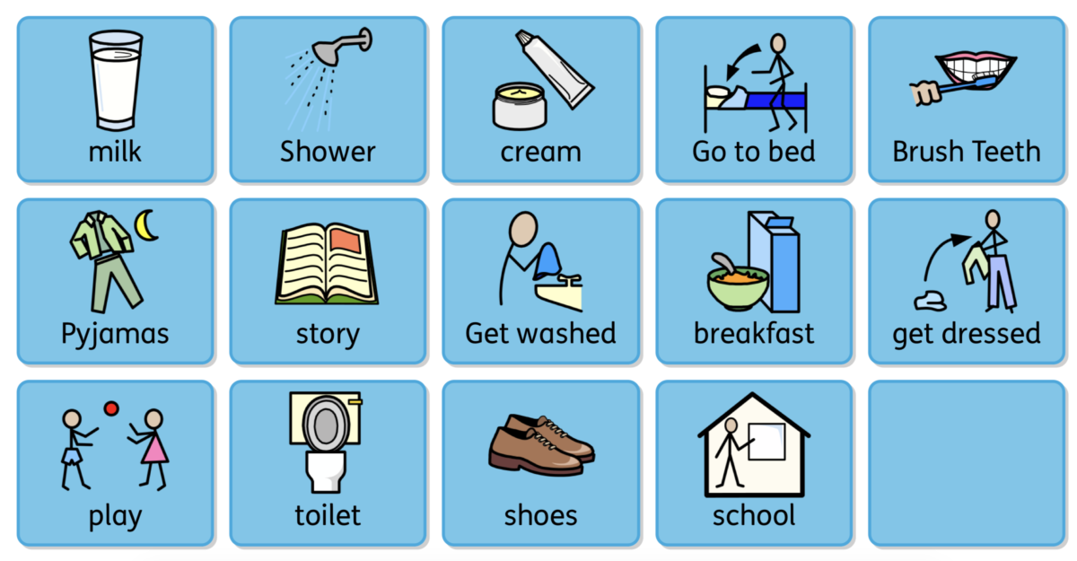 Morning & Evening Visual Learning Resources tiles - Blue