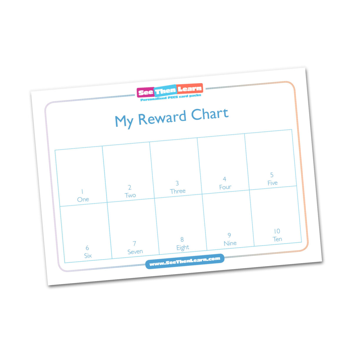 My Reward Chart Visual Learning Resources Board - Blue